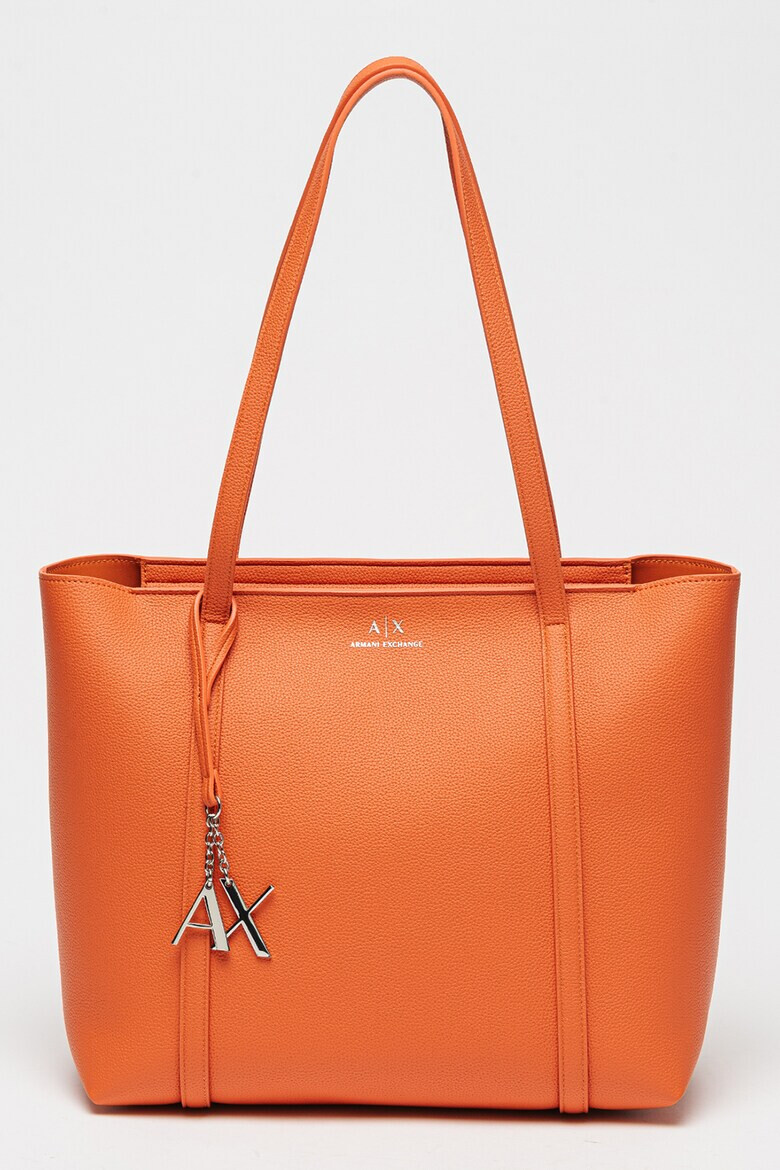 ARMANI EXCHANGE Geanta shopper din piele ecologica cu accesoriu logo - Pled.ro