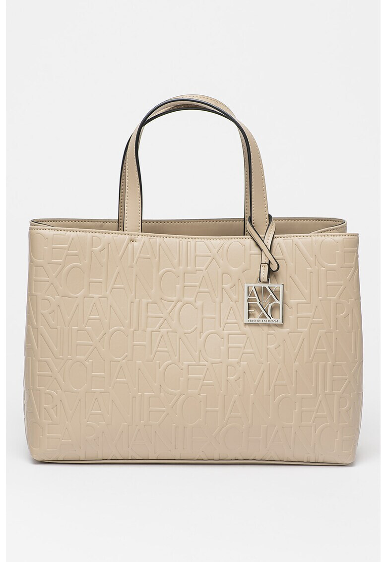 ARMANI EXCHANGE Geanta tote din piele ecologica cu model logo in relief - Pled.ro