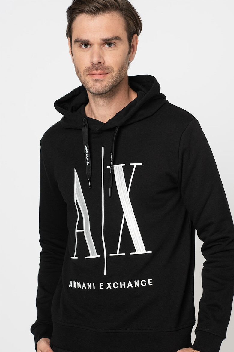 ARMANI EXCHANGE Hanorac de bumbac cu logo brodat - Pled.ro