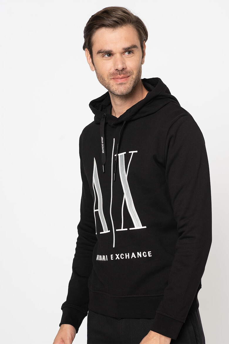 ARMANI EXCHANGE Hanorac de bumbac cu logo brodat - Pled.ro