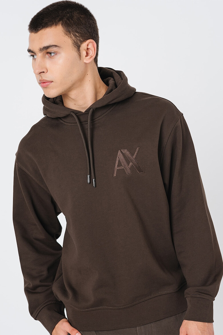 ARMANI EXCHANGE Hanorac de bumbac cu monograma brodata - Pled.ro