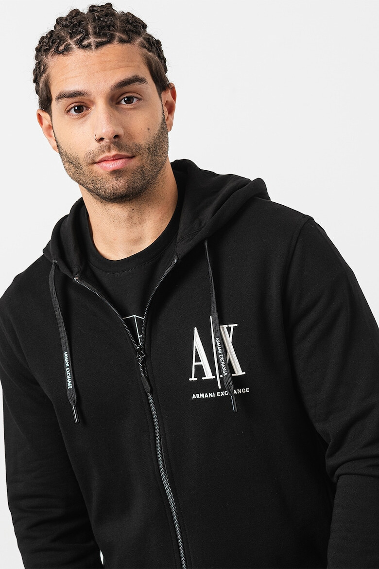 ARMANI EXCHANGE Hanorac din amestec de bumbac cu logo brodat - Pled.ro