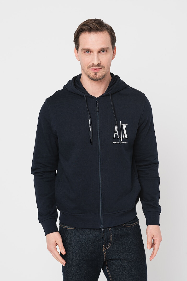 ARMANI EXCHANGE Hanorac din amestec de bumbac cu logo brodat - Pled.ro