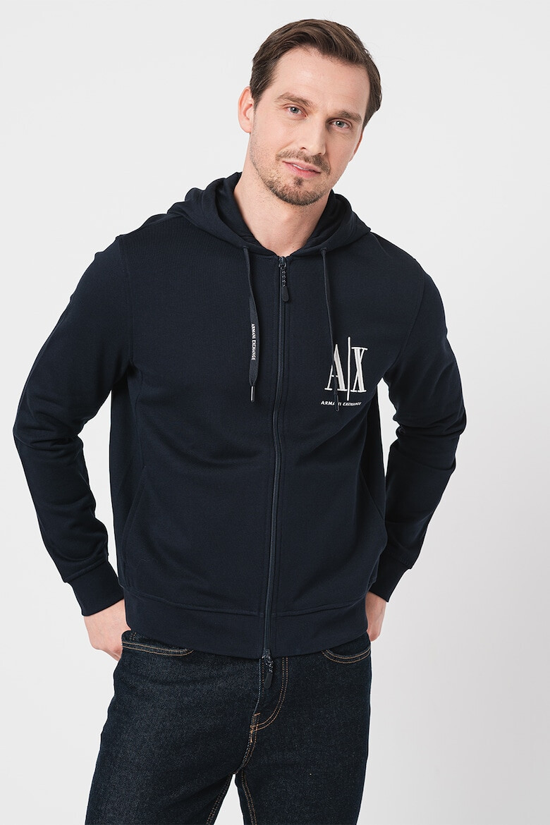 ARMANI EXCHANGE Hanorac din amestec de bumbac cu logo brodat - Pled.ro