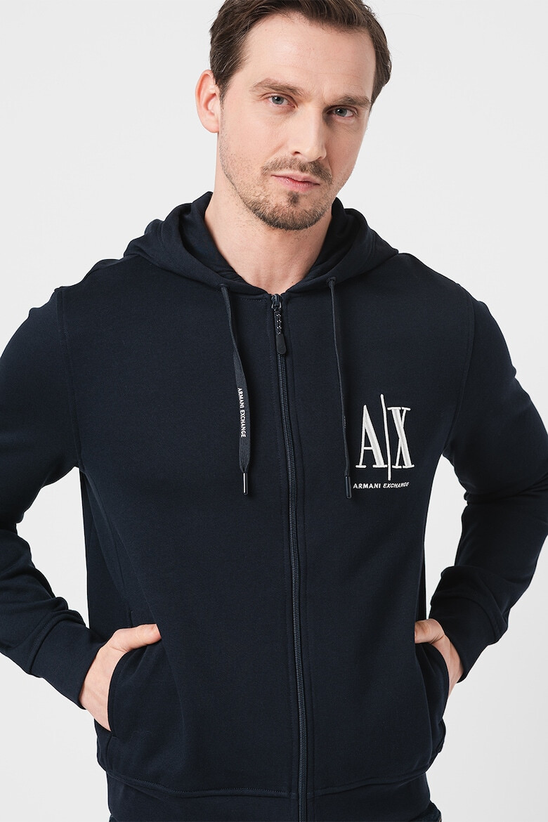 ARMANI EXCHANGE Hanorac din amestec de bumbac cu logo brodat - Pled.ro