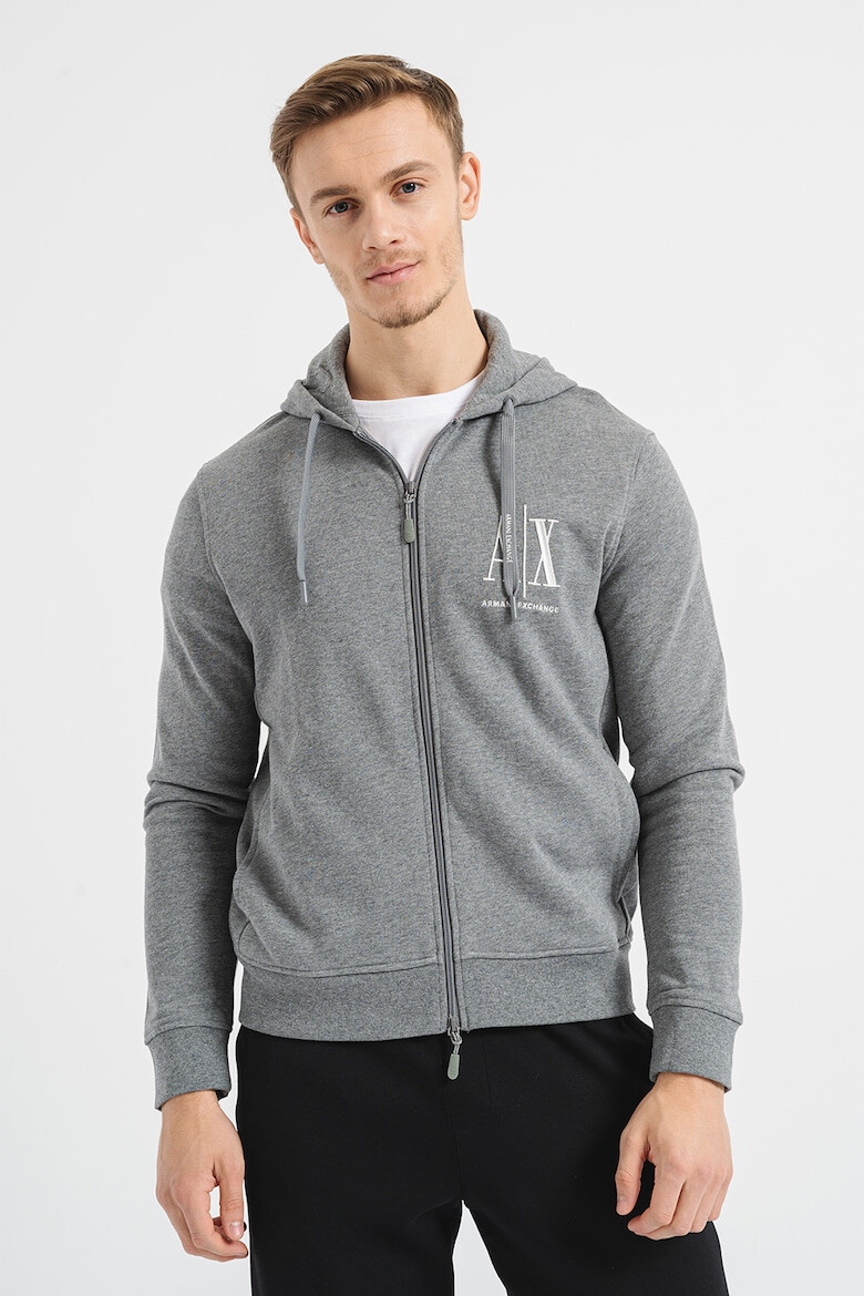 ARMANI EXCHANGE Hanorac din amestec de bumbac cu logo brodat - Pled.ro