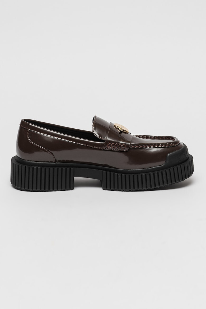 ARMANI EXCHANGE Pantofi loafer de piele lacuita - Pled.ro