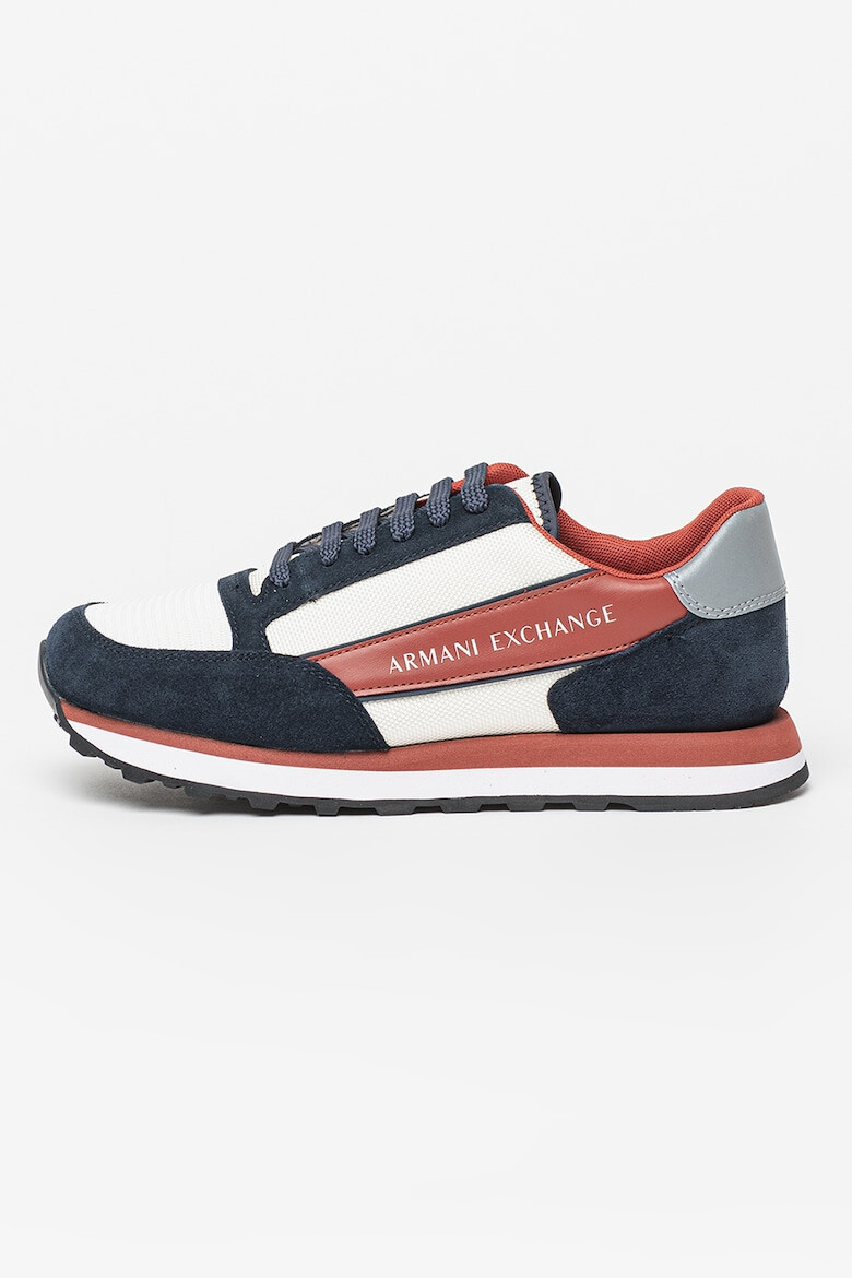 ARMANI EXCHANGE Pantofi sport cu detalii din piele intoarsa - Pled.ro