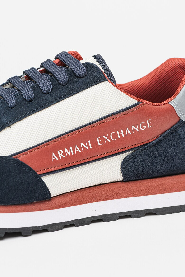 ARMANI EXCHANGE Pantofi sport cu detalii din piele intoarsa - Pled.ro