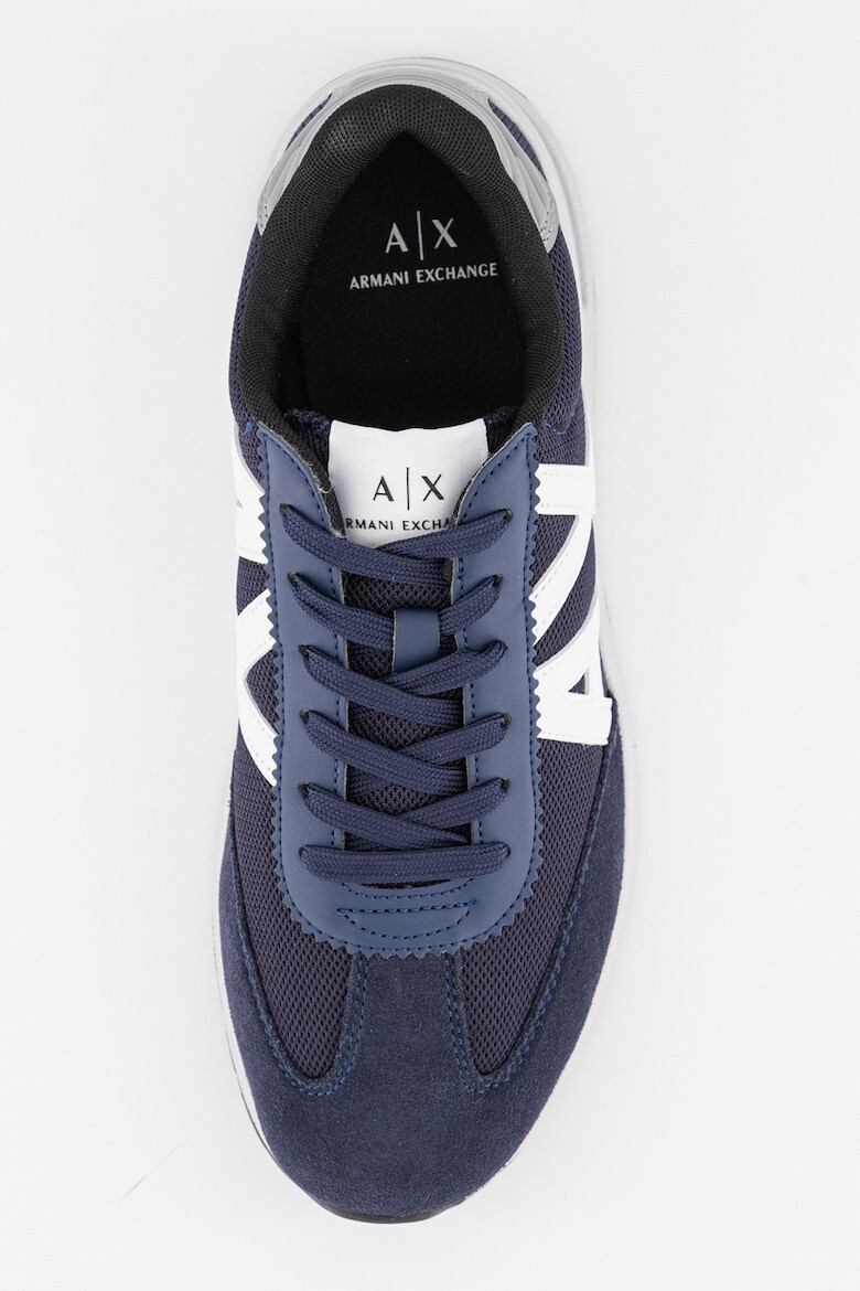 ARMANI EXCHANGE Pantofi sport cu garnituri de piele intoarsa - Pled.ro