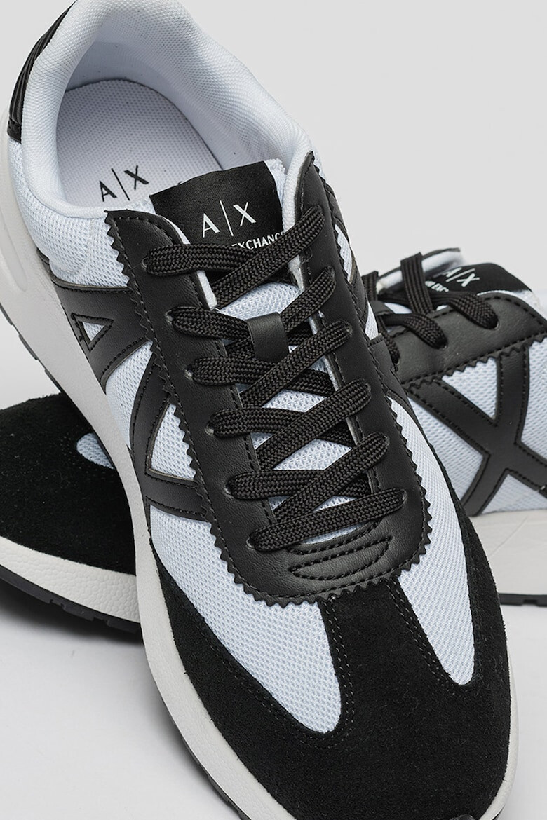 ARMANI EXCHANGE Pantofi sport cu garnituri de piele intoarsa - Pled.ro