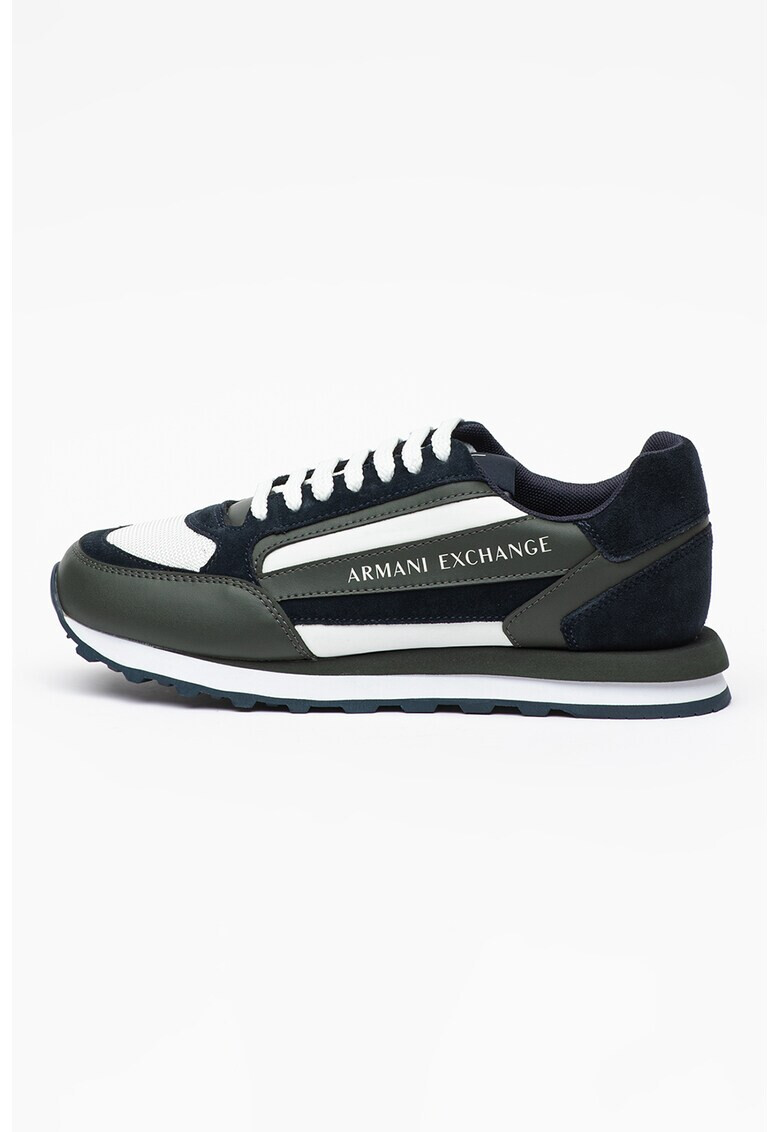 ARMANI EXCHANGE Pantofi sport cu insertii din piele - Pled.ro