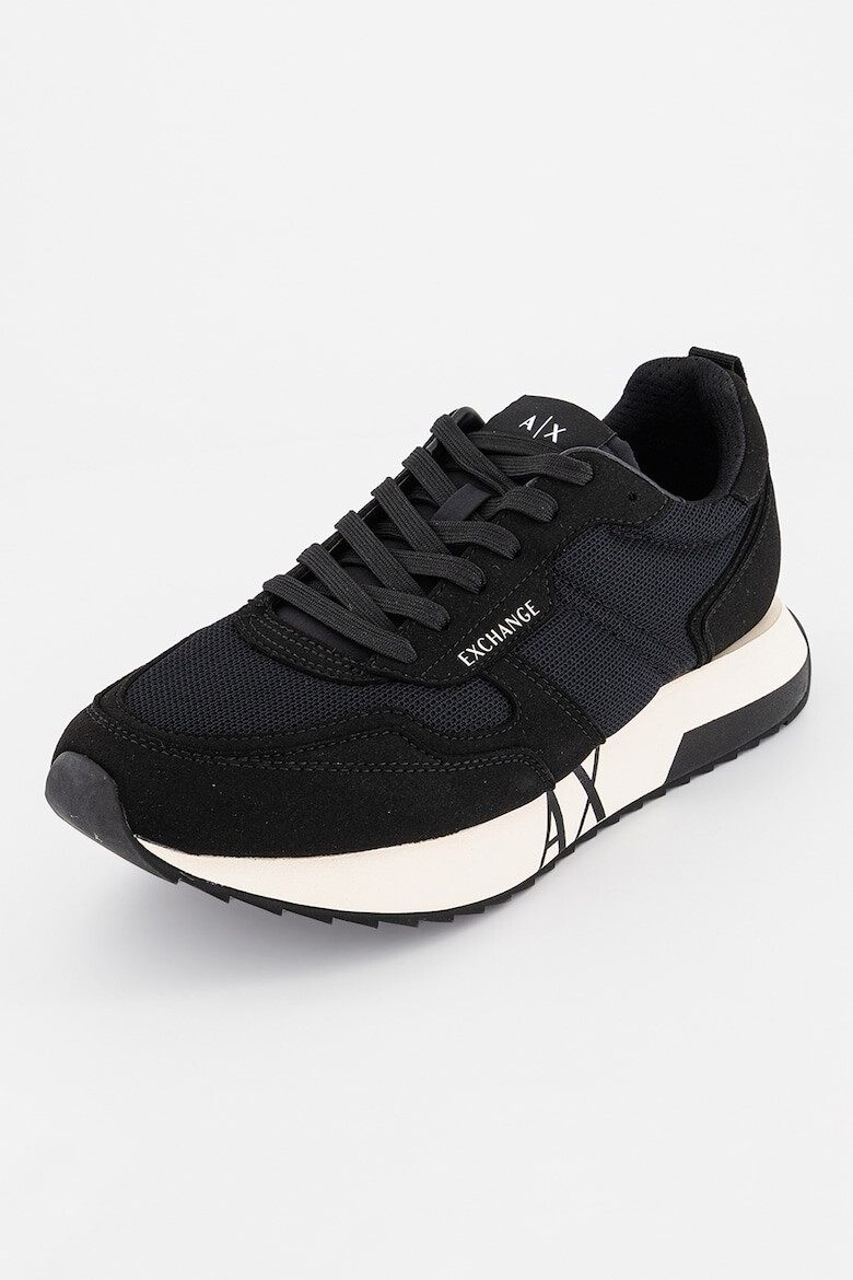 ARMANI EXCHANGE Pantofi sport cu insertii din piele intoarsa - Pled.ro