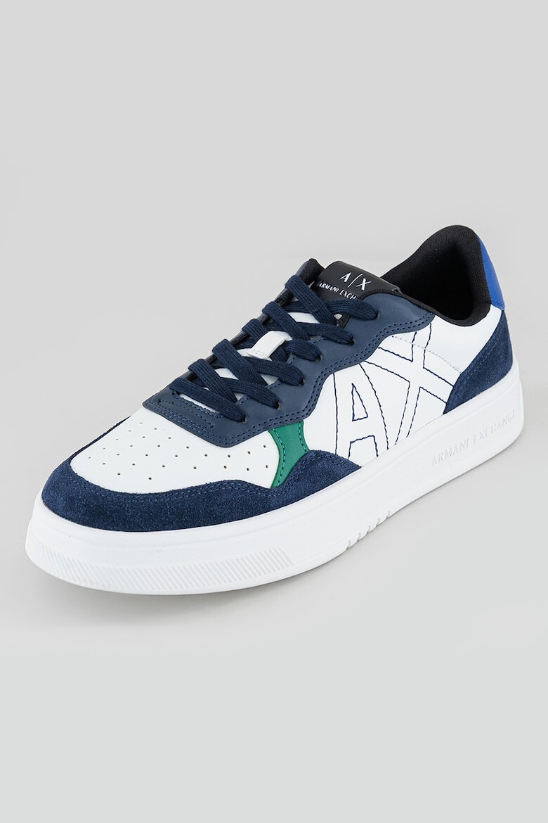 ARMANI EXCHANGE Pantofi sport cu insertii din piele intoarsa - Pled.ro