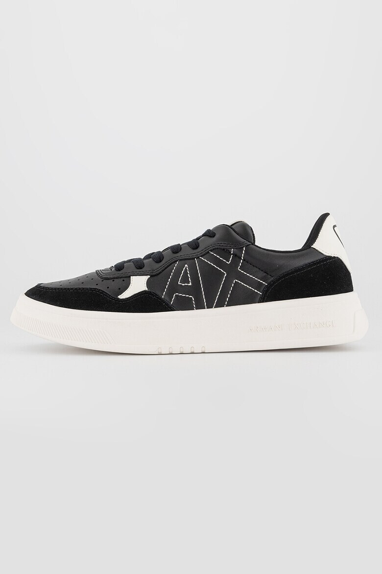 ARMANI EXCHANGE Pantofi sport cu insertii din piele intoarsa sintetica - Pled.ro