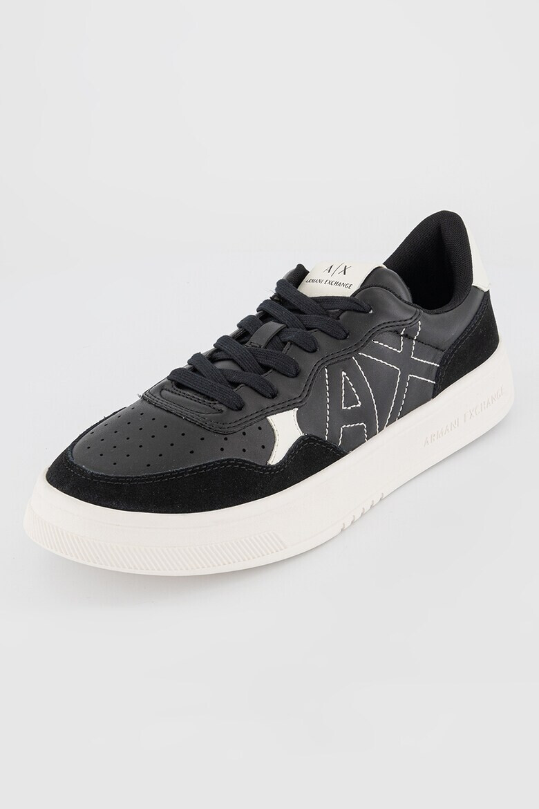 ARMANI EXCHANGE Pantofi sport cu insertii din piele intoarsa sintetica - Pled.ro