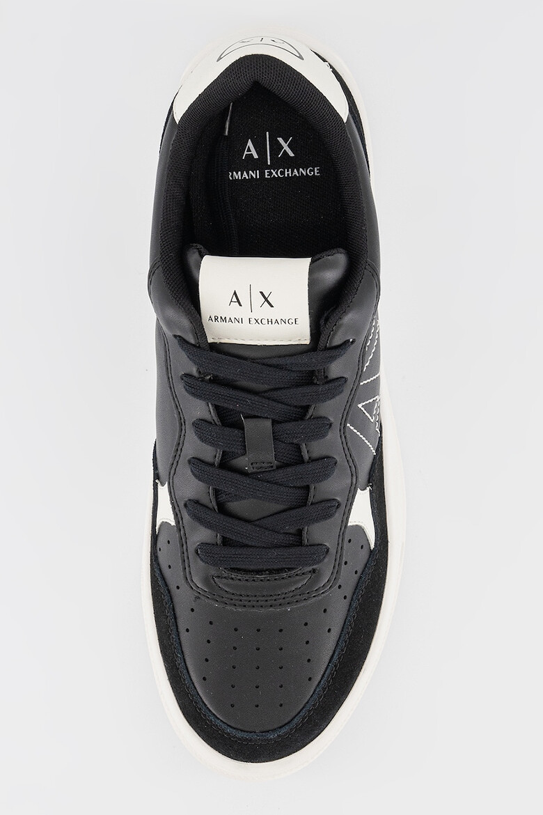 ARMANI EXCHANGE Pantofi sport cu insertii din piele intoarsa sintetica - Pled.ro