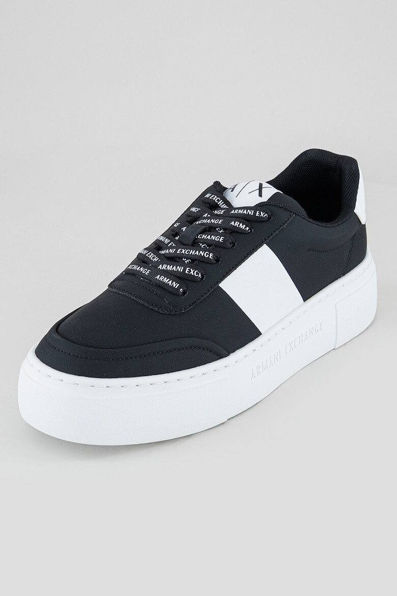 ARMANI EXCHANGE Pantofi sport de piele ecologica cu detalii contrastante - Pled.ro