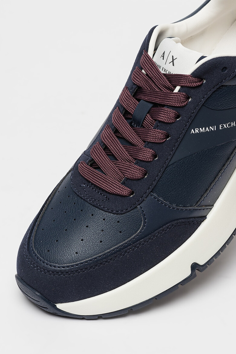 ARMANI EXCHANGE Pantofi sport de piele ecologica cu garnituri din material textil - Pled.ro