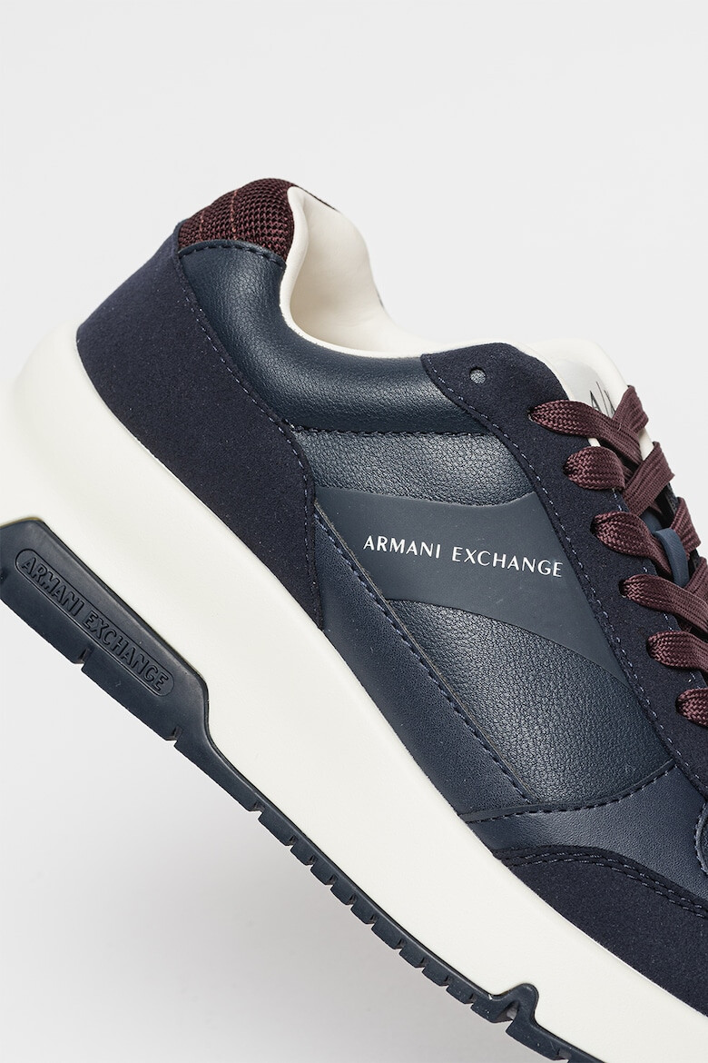 ARMANI EXCHANGE Pantofi sport de piele ecologica cu garnituri din material textil - Pled.ro