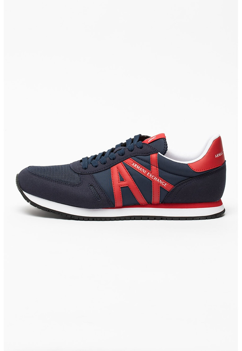 ARMANI EXCHANGE Pantofi sport de piele ecologica cu insertii de plasa - Pled.ro