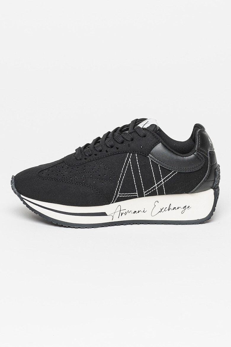 ARMANI EXCHANGE Pantofi sport de piele ecologica cu logo - Pled.ro