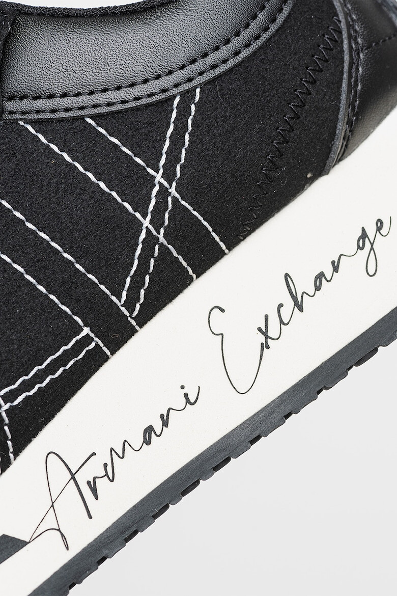 ARMANI EXCHANGE Pantofi sport de piele ecologica cu logo - Pled.ro