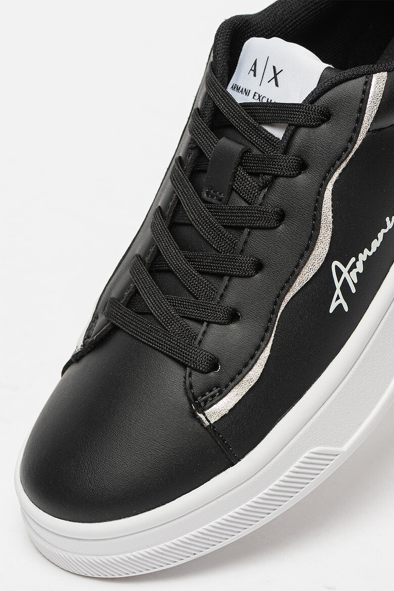 ARMANI EXCHANGE Pantofi sport de piele ecologica cu logo - Pled.ro