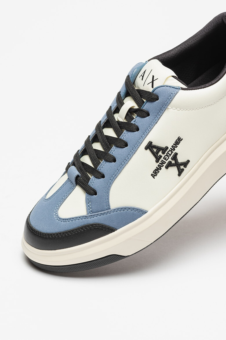 ARMANI EXCHANGE Pantofi sport de piele ecologica cu logo brodat - Pled.ro