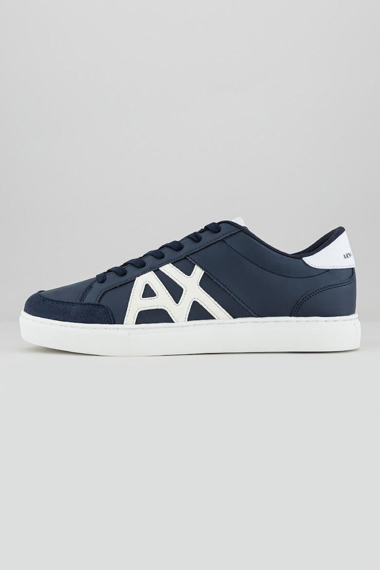 ARMANI EXCHANGE Pantofi sport de piele ecologica cu logo contrastant - Pled.ro