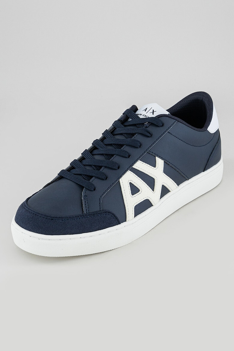 ARMANI EXCHANGE Pantofi sport de piele ecologica cu logo contrastant - Pled.ro