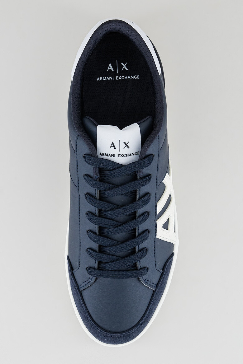 ARMANI EXCHANGE Pantofi sport de piele ecologica cu logo contrastant - Pled.ro