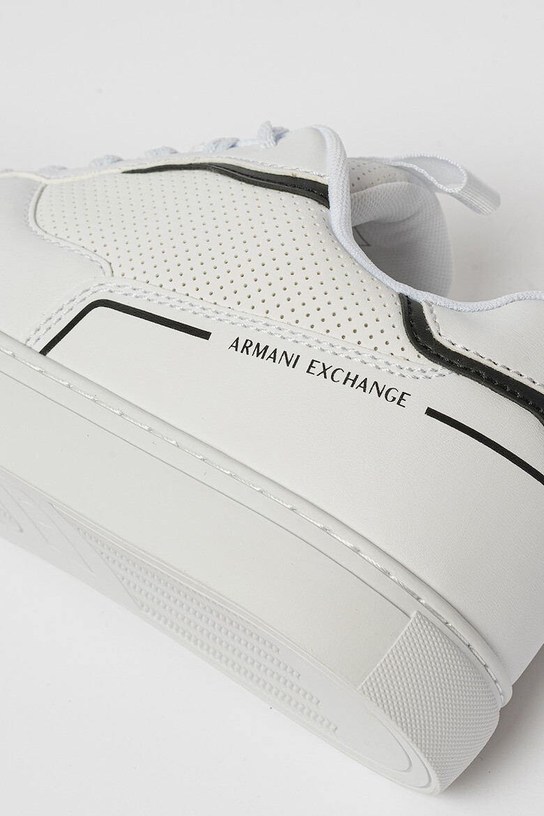 ARMANI EXCHANGE Pantofi sport de piele ecologica cu perforatii - Pled.ro