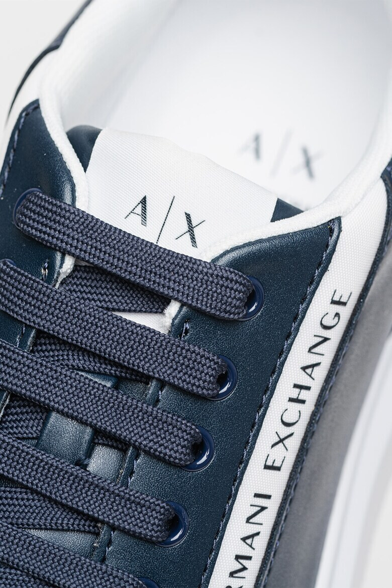 ARMANI EXCHANGE Pantofi sport de piele ecologica cu segment cu perforatii - Pled.ro