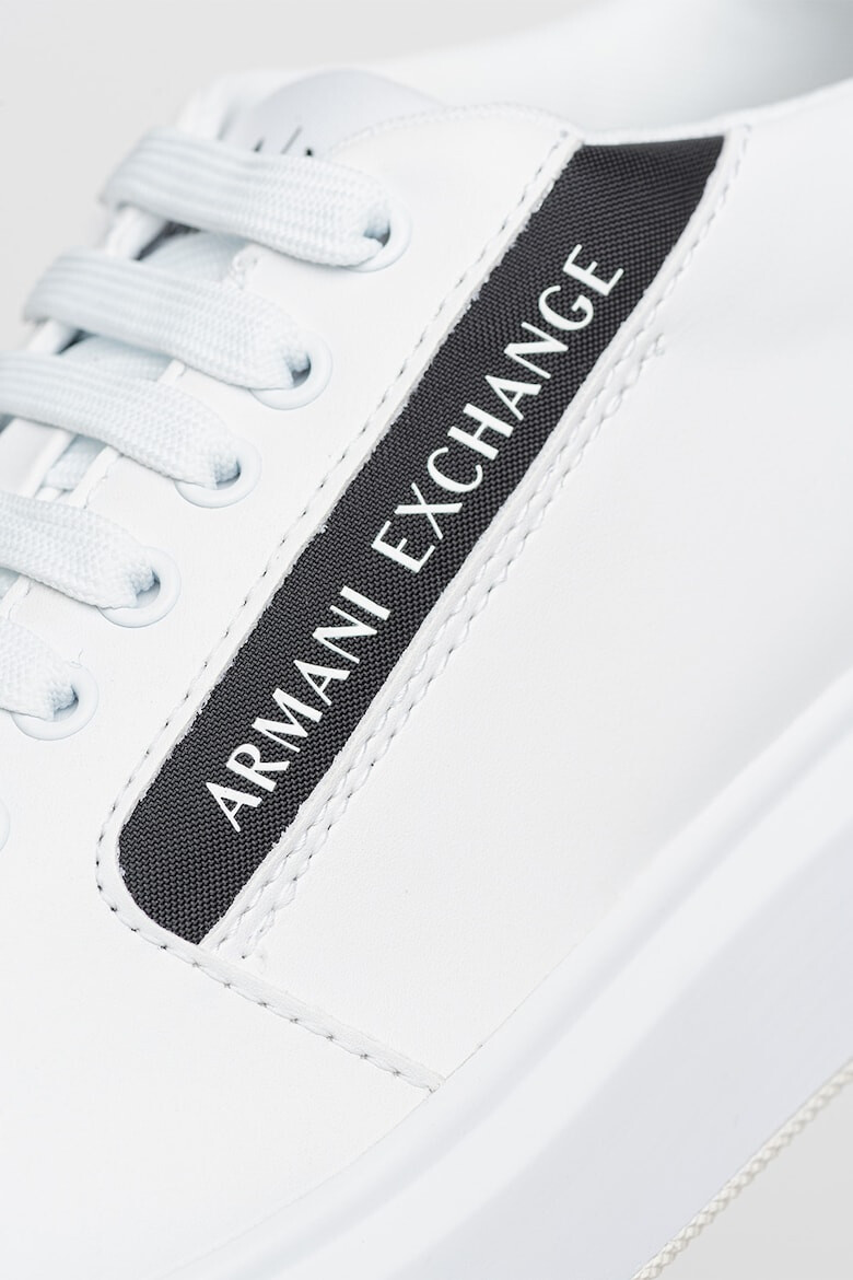 ARMANI EXCHANGE Pantofi sport de piele ecologica cu segment cu perforatii - Pled.ro