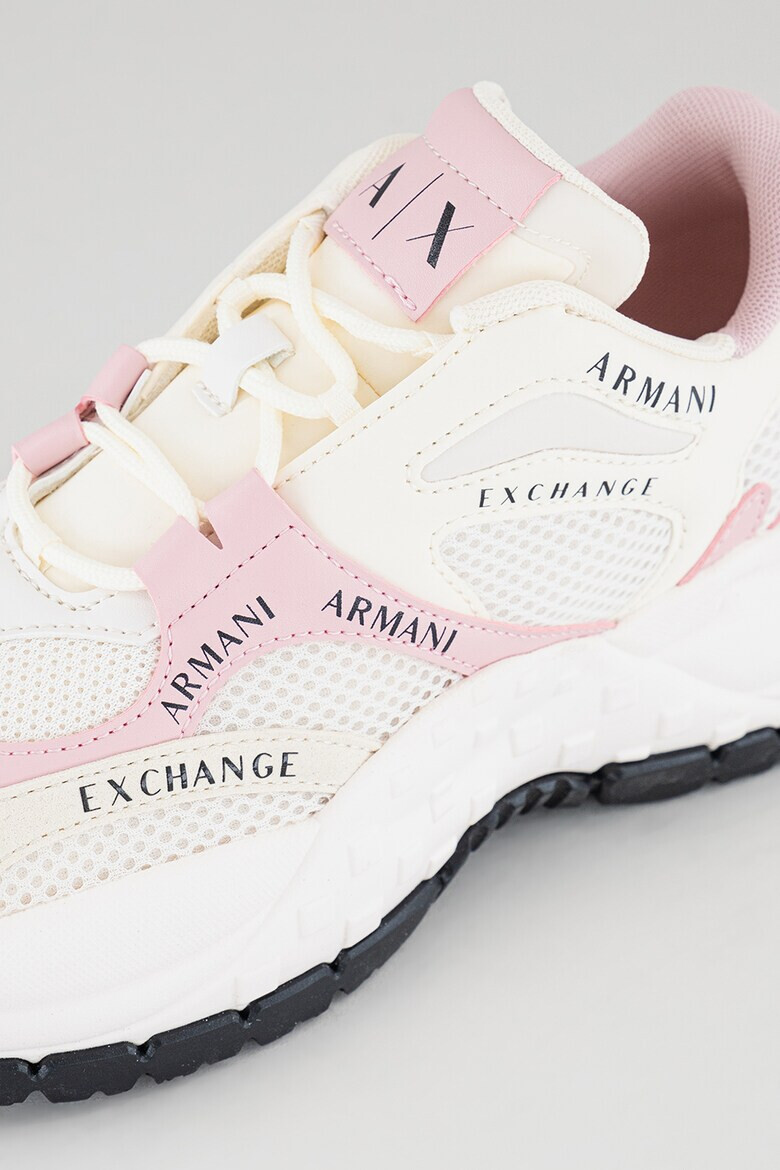 ARMANI EXCHANGE Pantofi sport de piele ecologica si material textil - Pled.ro