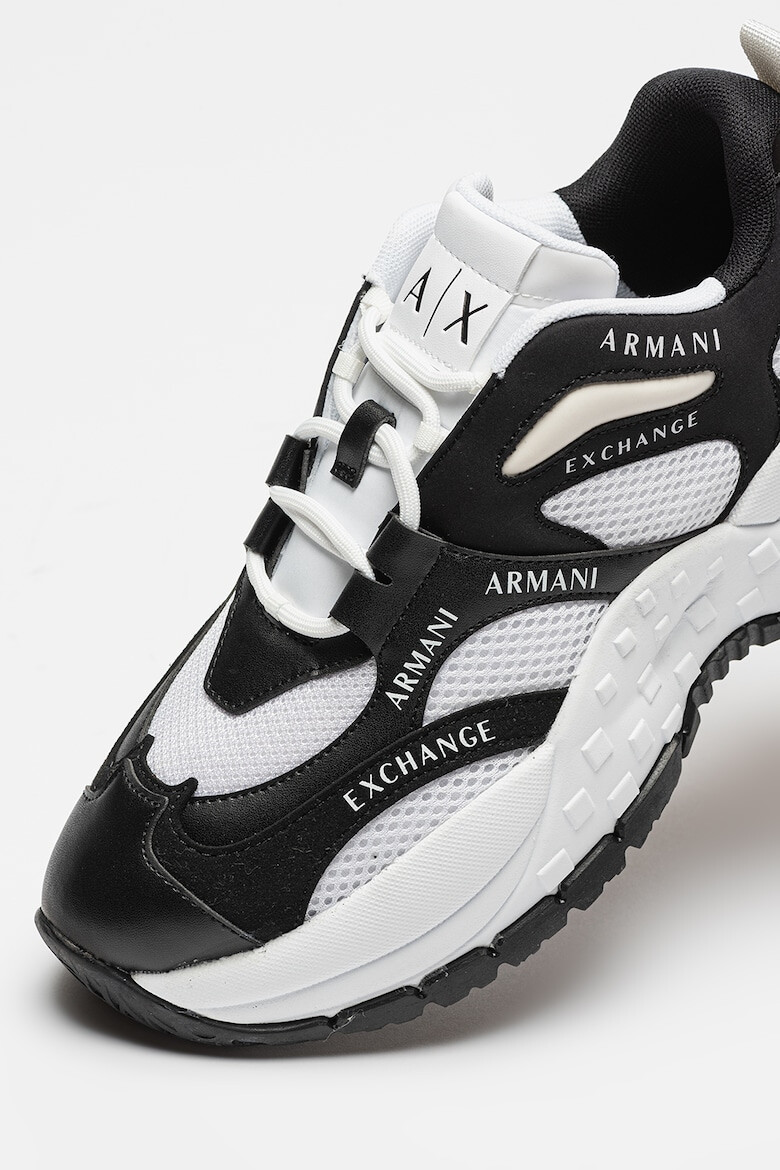 ARMANI EXCHANGE Pantofi sport de piele ecologica si material textil - Pled.ro