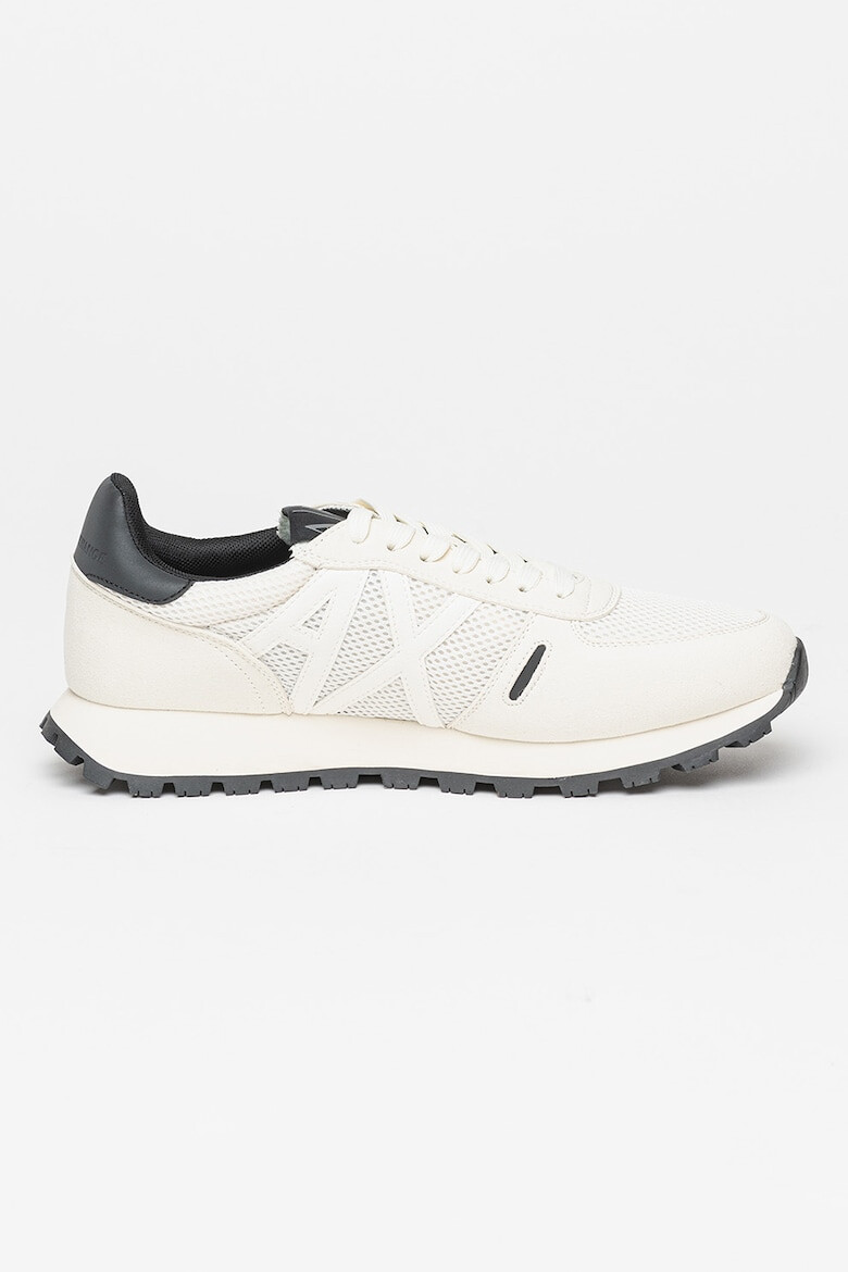 ARMANI EXCHANGE Pantofi sport de piele ecologica si plasa - Pled.ro