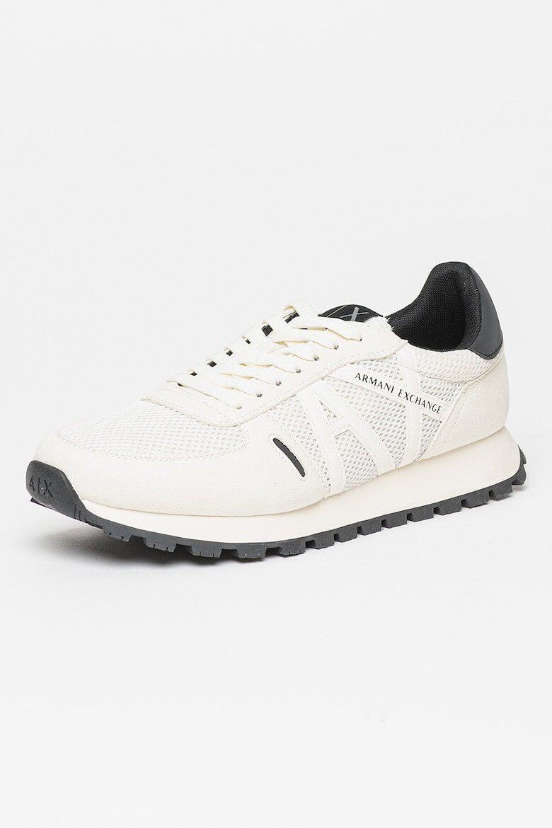 ARMANI EXCHANGE Pantofi sport de piele ecologica si plasa - Pled.ro