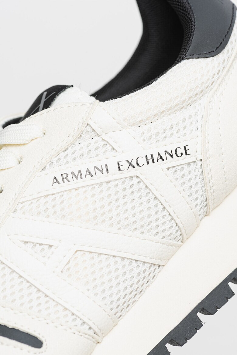 ARMANI EXCHANGE Pantofi sport de piele ecologica si plasa - Pled.ro