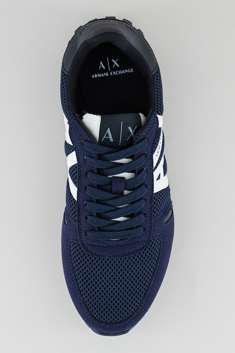 ARMANI EXCHANGE Pantofi sport de piele ecologica si plasa - Pled.ro