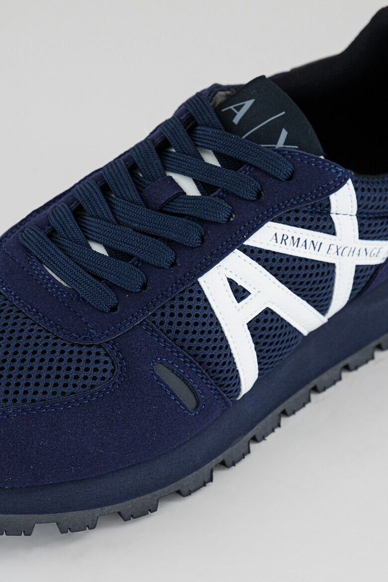 ARMANI EXCHANGE Pantofi sport de piele ecologica si plasa - Pled.ro