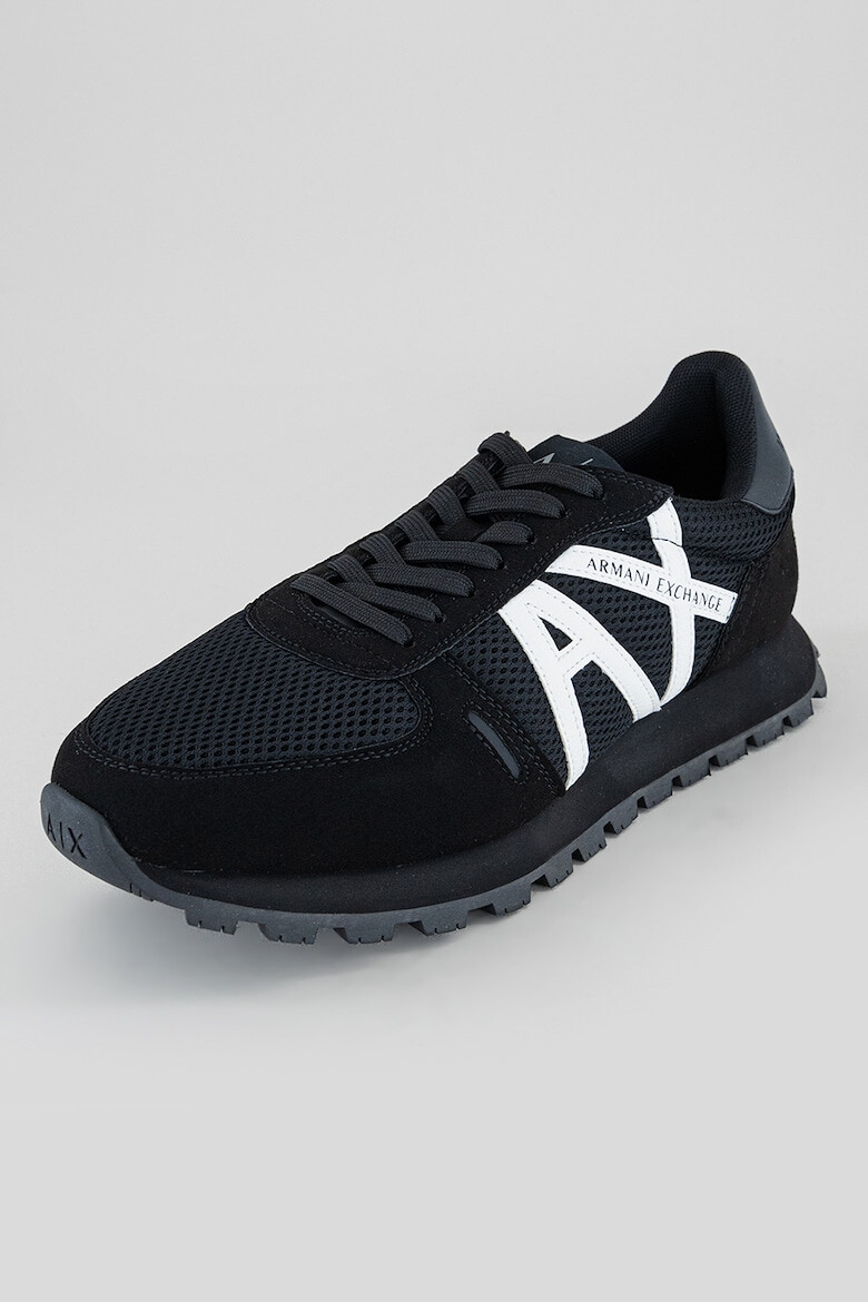 ARMANI EXCHANGE Pantofi sport de piele ecologica si plasa - Pled.ro