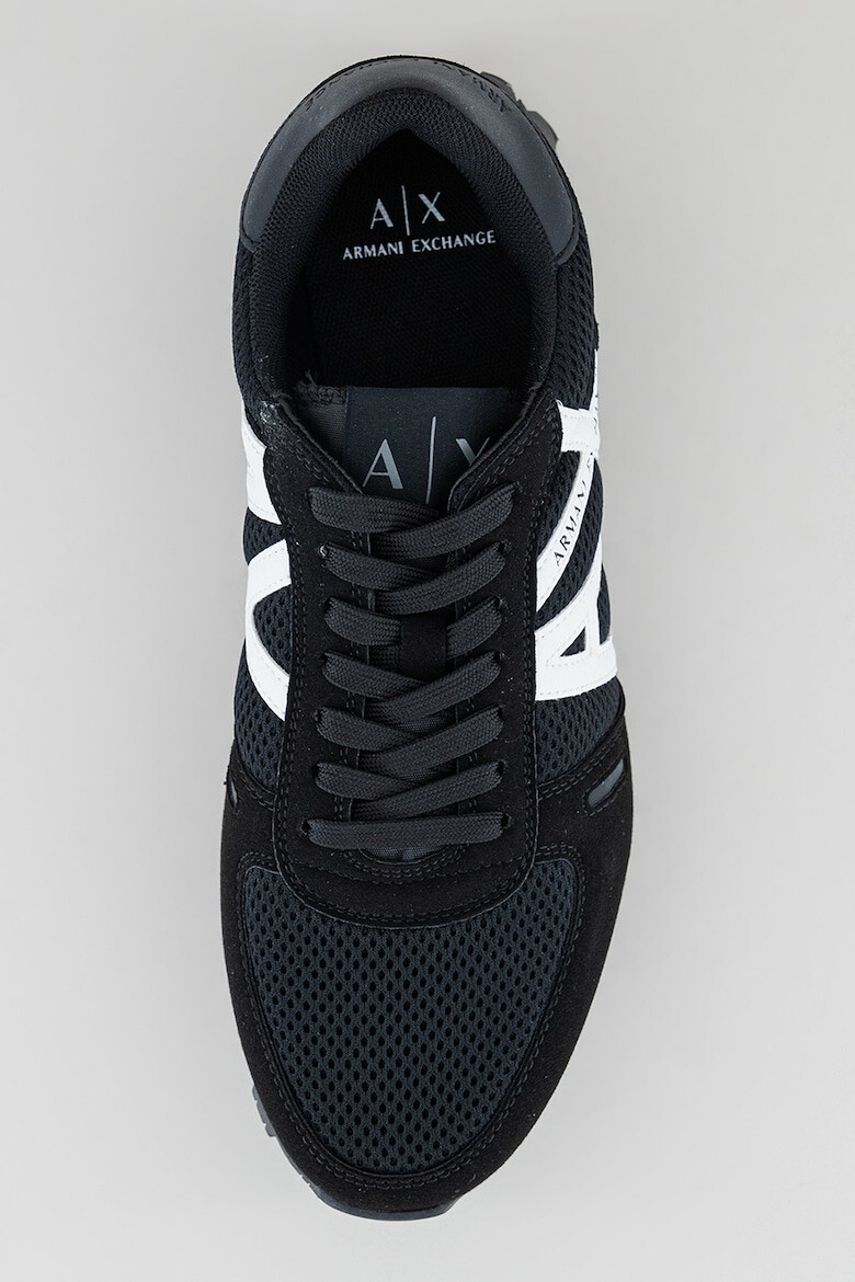 ARMANI EXCHANGE Pantofi sport de piele ecologica si plasa - Pled.ro