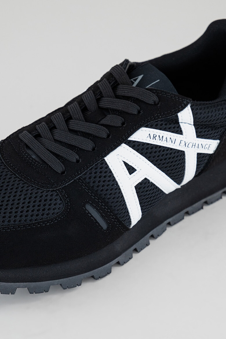 ARMANI EXCHANGE Pantofi sport de piele ecologica si plasa - Pled.ro