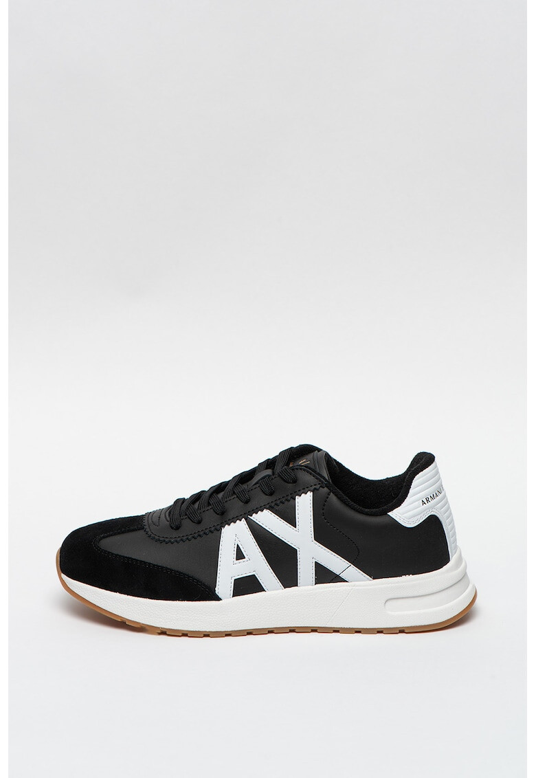 ARMANI EXCHANGE Pantofi sport de piele intoarsa si piele - Pled.ro