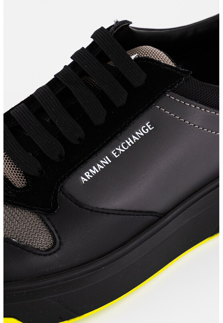 ARMANI EXCHANGE Pantofi sport din piele cu insertii din material textil - Pled.ro