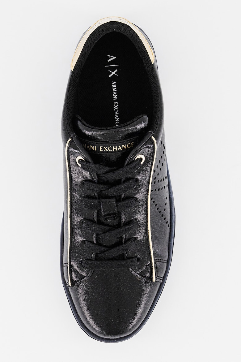 ARMANI EXCHANGE Pantofi sport din piele cu logo cu perforatii - Pled.ro