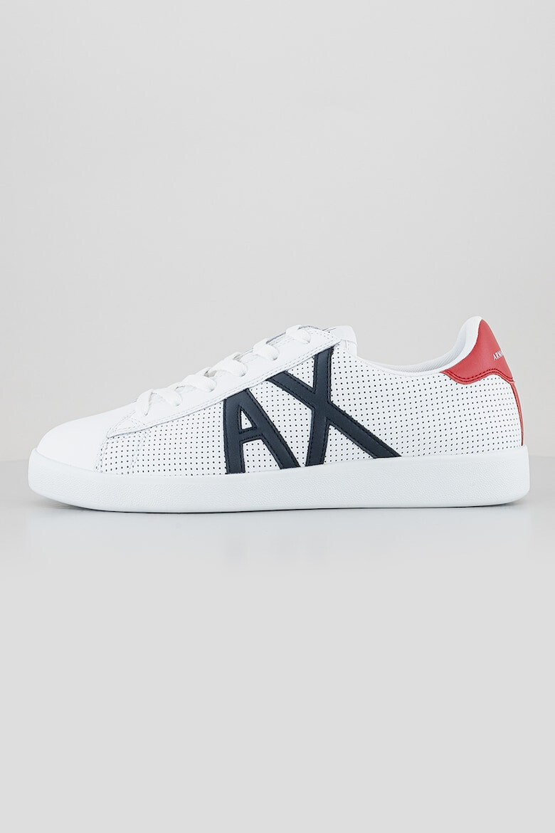 ARMANI EXCHANGE Pantofi sport din piele cu perforatii si aplicatie logo - Pled.ro