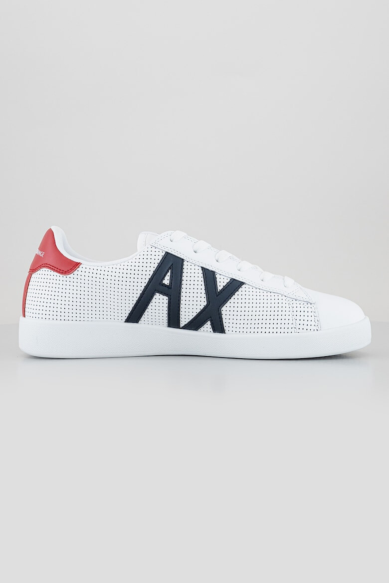 ARMANI EXCHANGE Pantofi sport din piele cu perforatii si aplicatie logo - Pled.ro